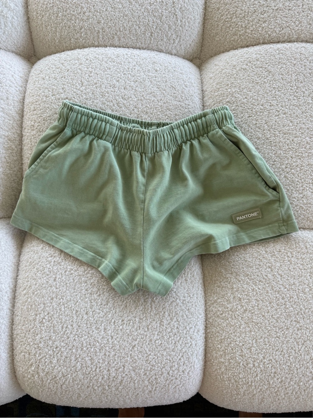 Sage green athletic lounge shorts